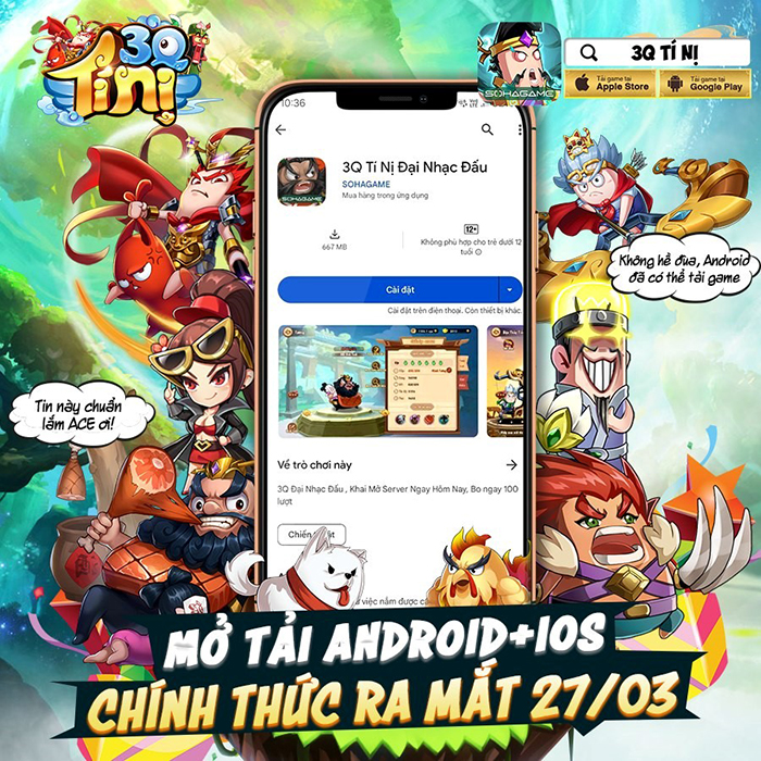 Game thủ đã có thể tải về 3Q Tí Nị để chờ ngày trải nghiệm 1 game Tam Quốc thú vị