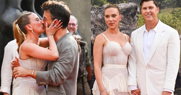 Scarlett Johansson công khai hôn người đàn ông khác ngay trước mặt chồng