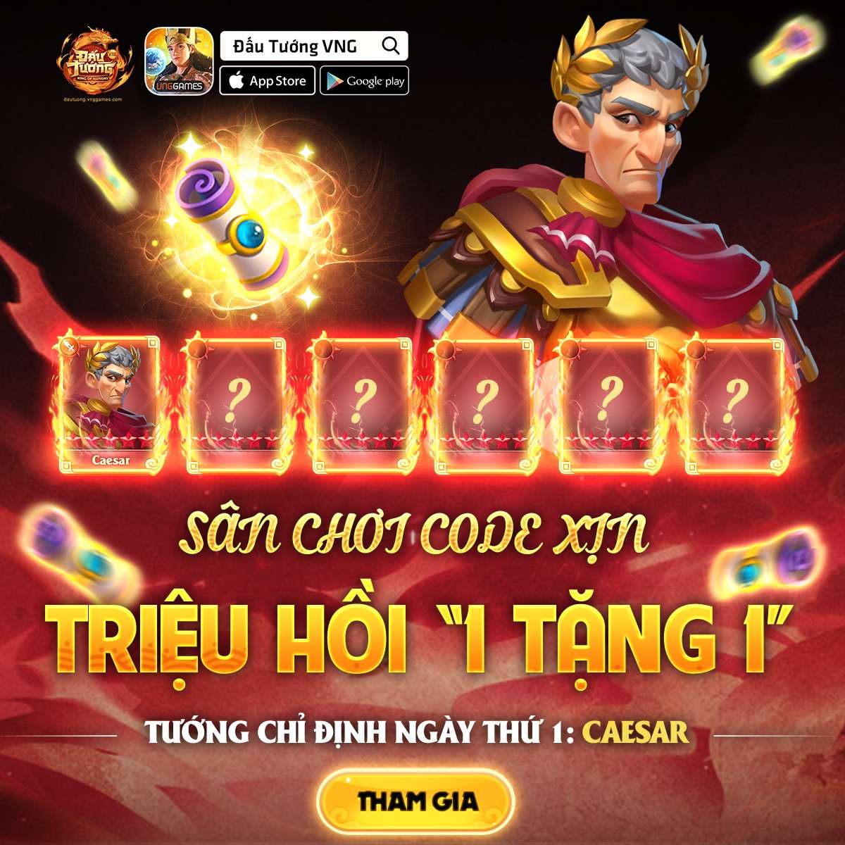 Chiêu mộ tướng xịn siêu đã tại Đấu Tướng VNG với Sân chơi code xịn