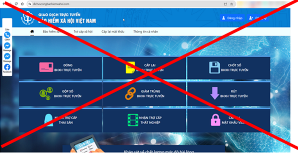 BHXH Việt Nam chỉ những dấu hiệu nhận diện website mạo danh, lừa đảo