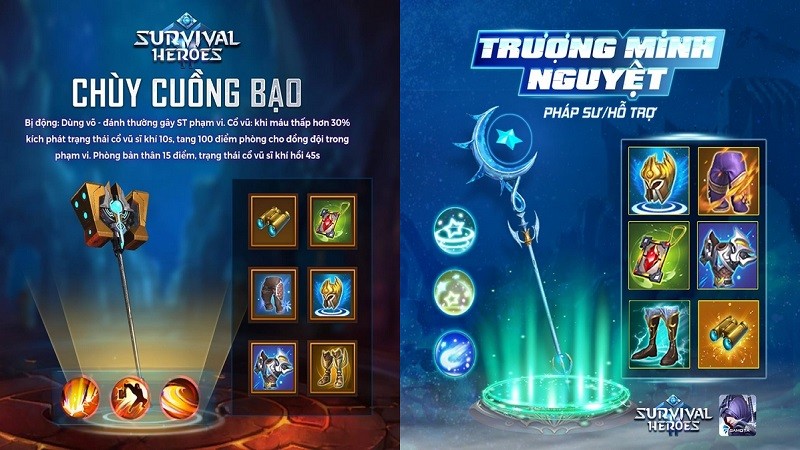 Bộ ba vũ khí mới sẽ xuất hiện trong Big Update của Survival Heroes