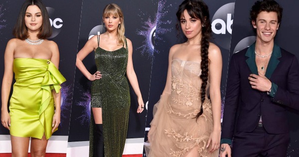 Thảm đỏ AMA 2019: Selena khoe ngực căng đầy bên Taylor Swift đẹp ná thở, Shawn - Camila lại gây tiếc nuối