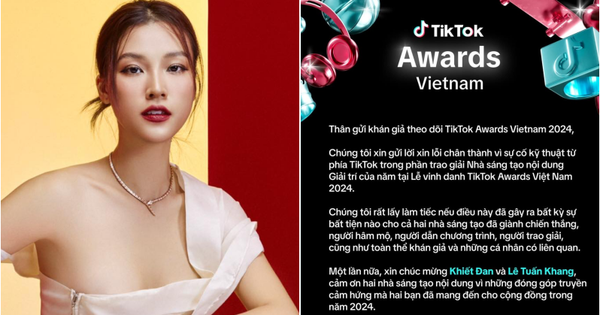 Sau gần 1 ngày, đơn vị tổ chức TikTok Awards 2024 lên xin lỗi công khai, động thái của MC Hoàng Oanh gây chú ý