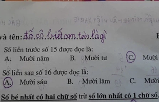 Cậu bé ghi đúng 7 chữ vào ô 