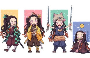 Ngẩn ngơ khi ngắm các nhân vật Kimetsu no Yaiba phiên bản chibi siêu dễ thương