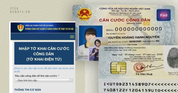 Có thể đăng ký làm thẻ CCCD gắn chip tại nhà qua Zalo