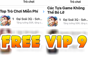 Free VIP 9 cùng lối chơi hấp dẫn, Đại Soái 3Q chiếm Top 1 App Store 3 ngày liên tiếp