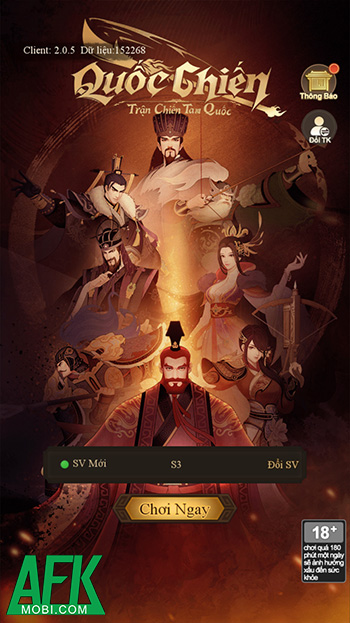 Bước vào game Trận Chiến Tam Quốc: Quốc Chiến trị quốc thời chiến loạn