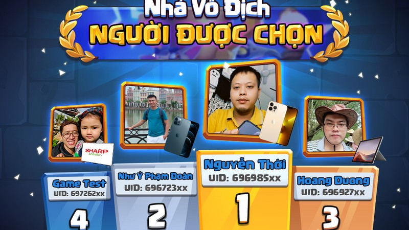 Sinh Tử Môn trao danh hiệu “Người Được Chọn” cho nhà vô địch đầu tiên của game