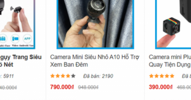 Camera quay lén được bán tràn ngập trên mạng