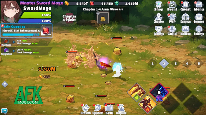 Nhập vai một nữ kiếm pháp sư trong game nhàn rỗi Raising Reincarnated SwordMage
