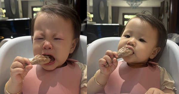 Phương Oanh khoe biểu cảm “siêu cấp đáng yêu” của con gái khi ăn, ai cũng khen giống shark Bình