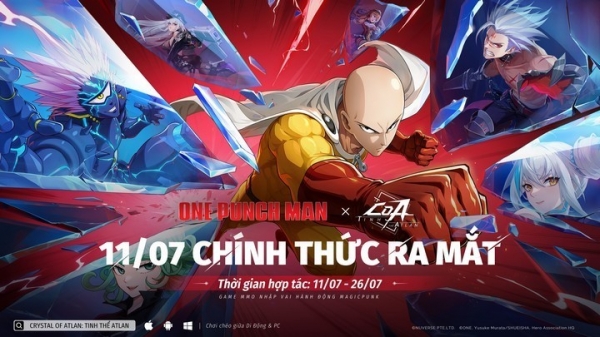 Crystal of Atlan: Tinh Thể Atlan chính thức ra mắt 11/07! Cú bắt tay cùng One-Punch Man hứa hẹn bùng nổ mùa hè