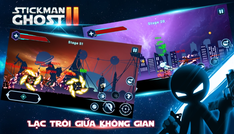 Tải game Stickman Ghost 2: Gun Sword - Game hành động chặt chém có thể chơi được cả khi Offline