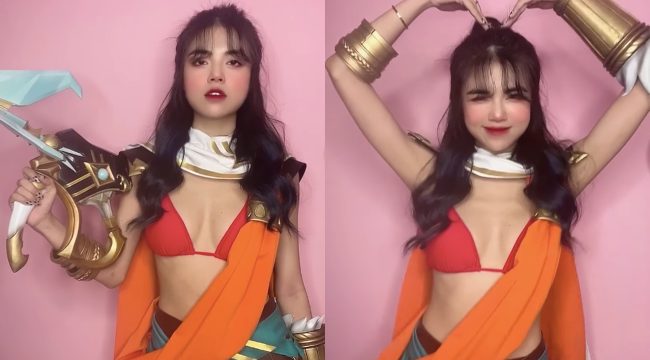 Mai Dora cosplay Akshan siêu sexy, đưa ra câu hỏi khiến người xem ngơ ngác