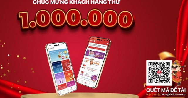 Vietlott SMS chào đón khách hàng thứ 1.000.000
