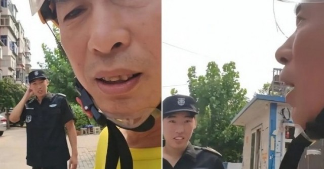 Con trai làm bảo vệ thẳng tay chặn ông bố shipper, dân mạng cười ngất