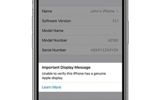 iPhone 11 sẽ cảnh báo người dùng khi máy bị thay màn hình 