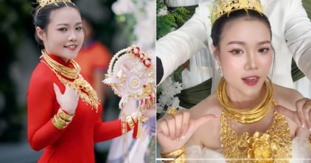 Cô dâu Đồng Tháp đeo vương miện vàng gây sốt, tiết lộ điều ý nghĩa