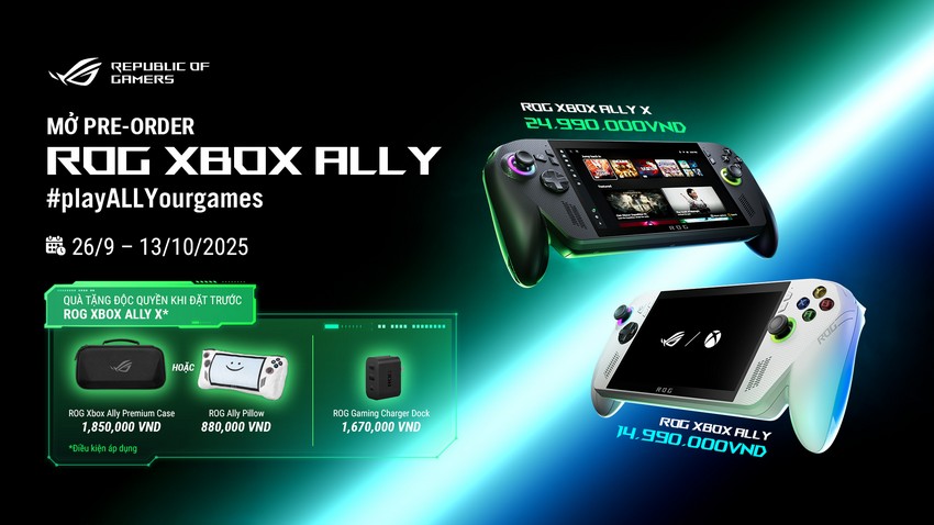 ROG Xbox Ally và ROG Xbox Ally X: Máy chơi game cầm tay đột phá chính thức mở đặt trước tại Việt Nam
