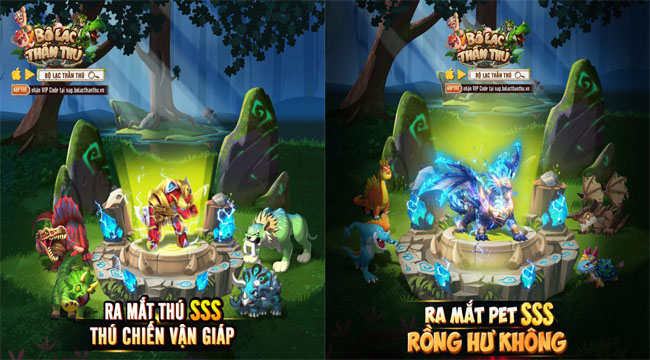 Tìm hiểu sức mạnh của 4 Pet SSS vừa mới xuất hiện trong game Bộ Lạc Thần Thú Mobile