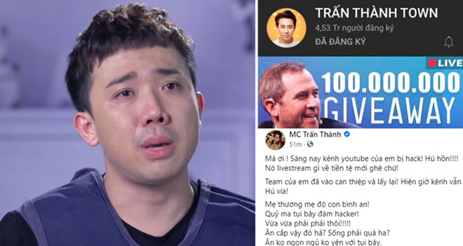 Trấn Thành và hàng loạt sao Việt bị hack kênh Youtube, bỗng dưng livestream nội dung về tiền ảo