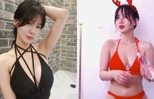 Diện bikini rồi bôi dầu bóng loáng trên sóng, nữ streamer bị chỉ trích phản cảm, 