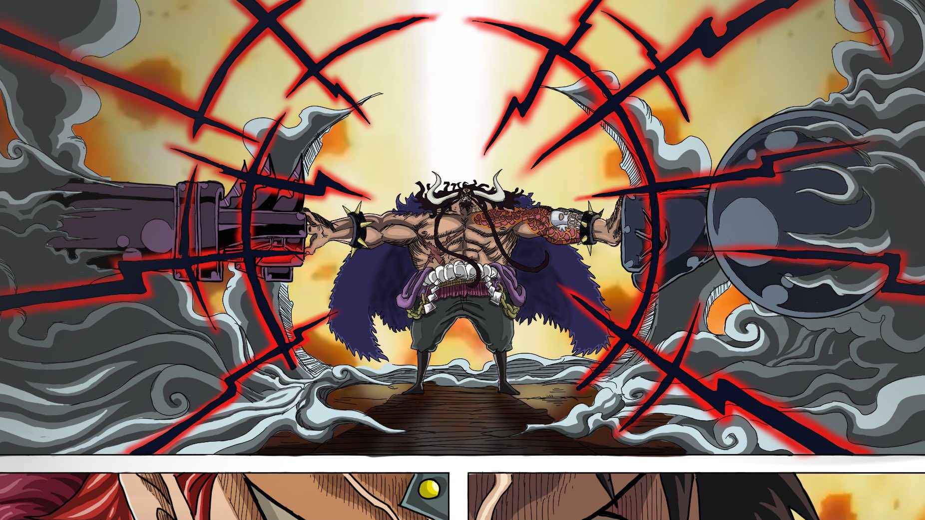 One Piece 1002 Spoiler: Siêu Tân Tinh đại chiến Tứ Hoàng