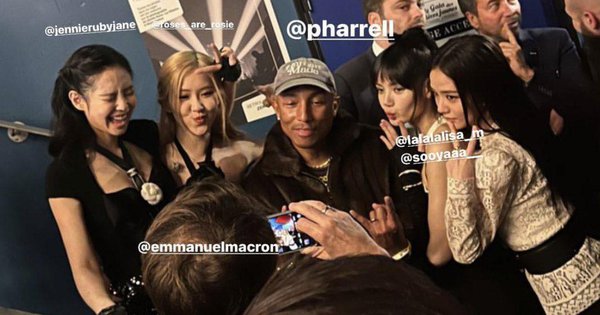 Bức hình quyền lực bất ngờ: BLACKPINK visual phát sáng bên Pharrell, còn được đích thân Đệ nhất Phu nhân Pháp chụp