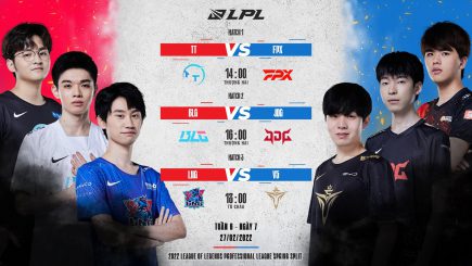 LPL mùa Xuân 2022: Diễn ra 3 cặp trận giữa TT vs FPX, BLG vs JDG, LNG vs V5