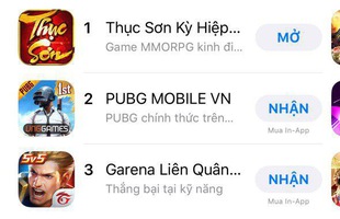 Thục Sơn Kỳ Hiệp Mobile ALL-KILL tất cả các BXH App Store và CH Play, xin nhắc lại là ALL-KILL!