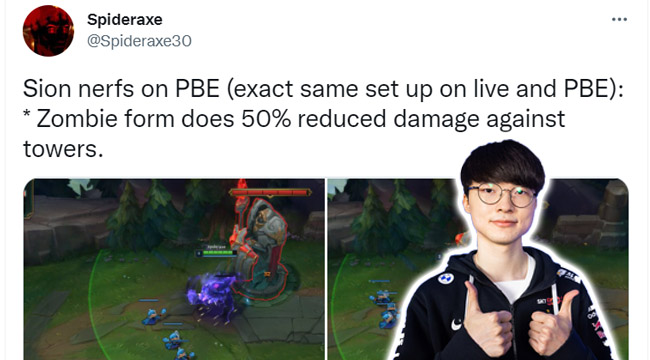 LMHT: Lối chơi feed to win “mạo phạm” Faker, Sion bị Riot Games nerf nóng ngay