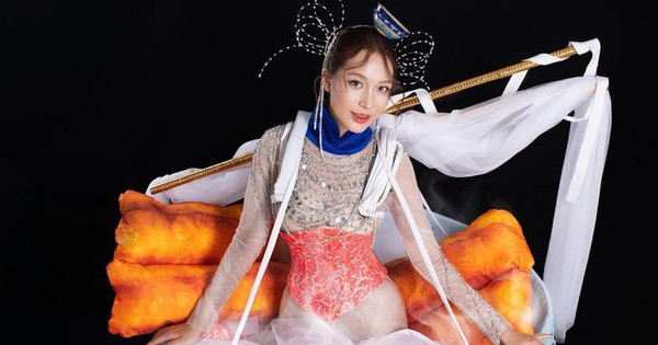 Kỳ Duyên gây sốt với trang phục dân tộc phở Việt Nam
