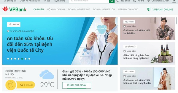 Hé mở những “bí mật” về công nghệ tại website mới của VPBank