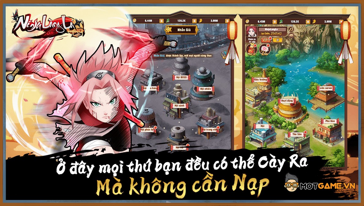 Ninja Làng Lá Truyền Kỳ game nhập vai thẻ tướng đề tài Naruto cực hấp dẫn