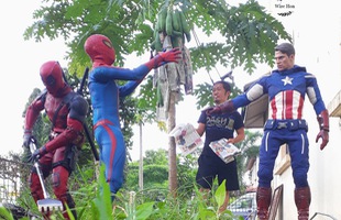 Thanh niên khoe ảnh chụp thân mật cùng cả dàn siêu anh hùng, còn cả gan sai Spiderman, Deadpool và Captain đi bọc đu đủ