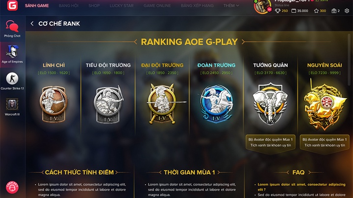 AoE Ranking: Bước đột phá mới cho thể thao điện tử chuyên nghiệp