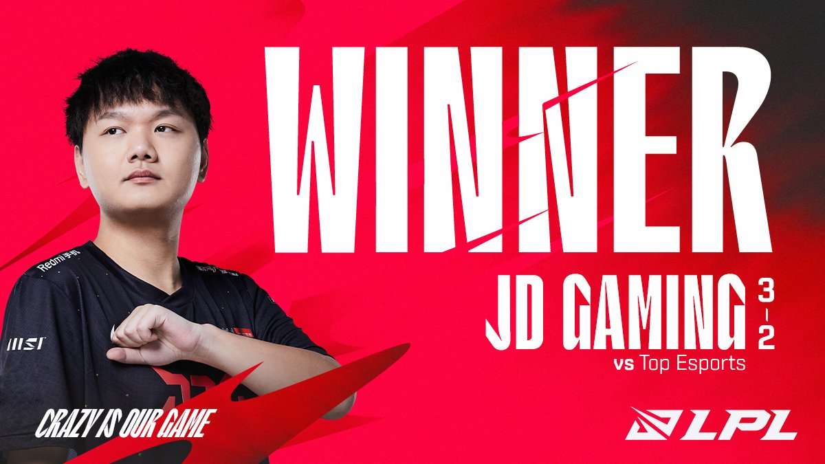 JD Gaming lội ngược dòng đánh bại Top Esports để bước vào chung kết LPL Mùa Hè 2022