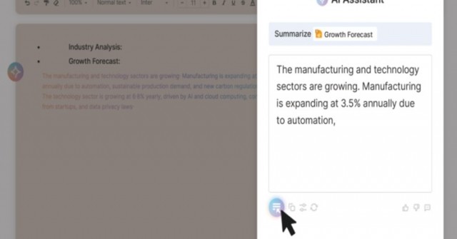 Thêm bộ công cụ AI hỗ trợ soạn email, xử lý văn bản và bảng tính