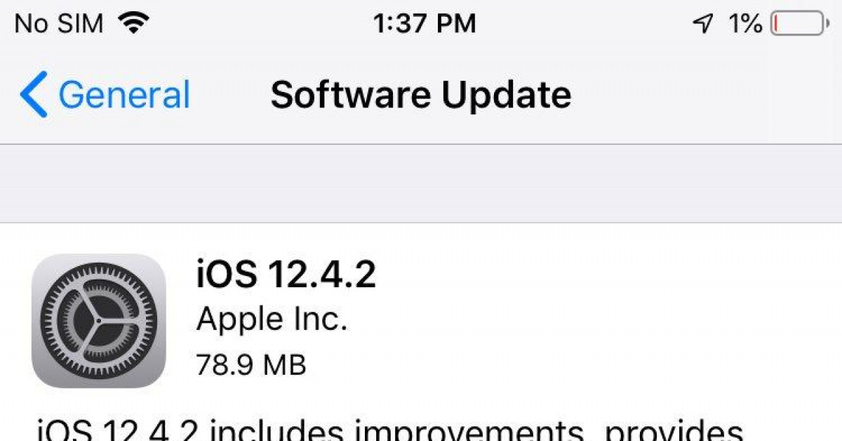 Apple phát hành iOS 12.4.2 cho iPhone, iPad đời cũ