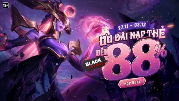 [Black Friday] Quy đổi RP – Nhận thêm đến 88% giá trị RP từ 00:30 27/11 đến 23:59 03/12