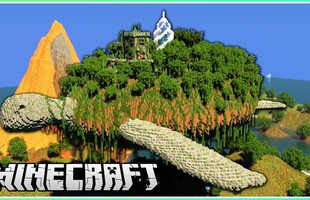 Thánh Minecraft 'dành cả thanh xuân' để xây rùa bay khổng lồ, trên lưng còn vác thêm tòa tháp pha lê đầy tráng lệ