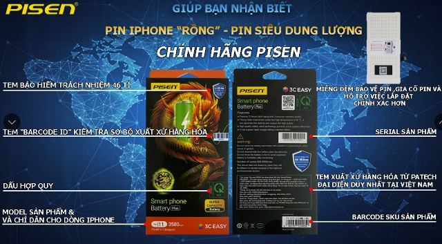 PISEN ra mắt siêu pin iPhone tăng thời gian sử dụng và  đáp ứng chơi game