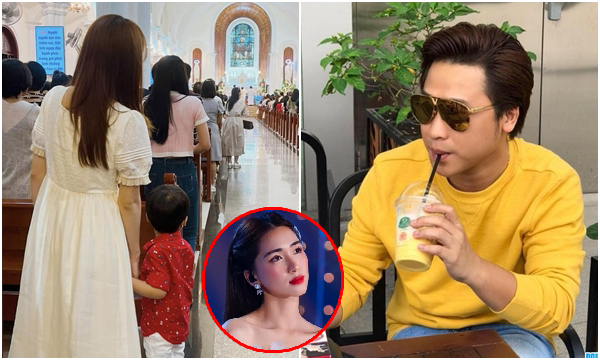 Hoà Minzy lặng lẽ đưa con đi nhà thờ đón Giáng sinh theo đúng đạo bố, nhưng biết điểm check-in của thiếu gia Minh Hải mà buồn