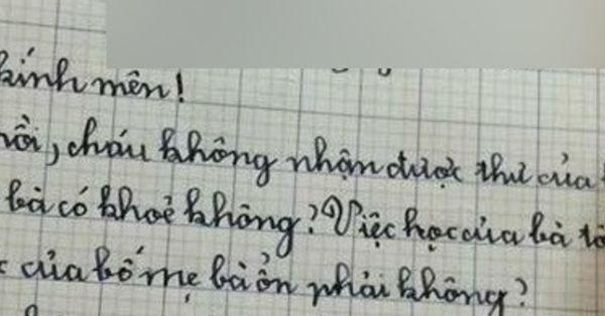Học sinh tiểu học viết thư gửi bà kính yêu, đọc đến câu thứ 3 dân tình đều đồng loạt ngã ngửa