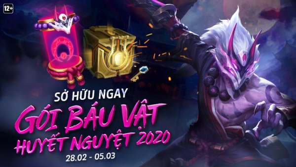 Mở bán Gói Báu Vật Huyết Nguyệt 2020 – Giảm giá kèm tặng phẩm giá trị từ 28/02 đến hết 05/03