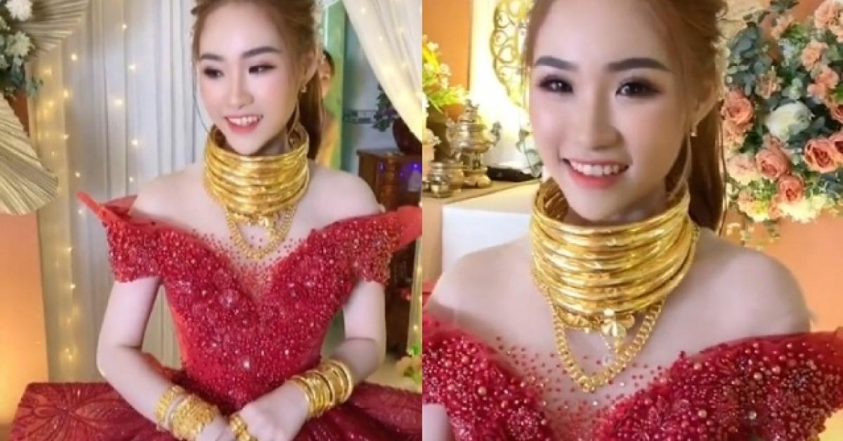 Cô dâu Bạc Liêu đeo vàng trĩu cổ kín tay, dân mạng ao ước được như 