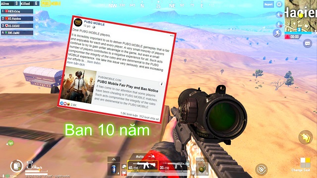 Ban điều hành PUBG Mobile tiếp tục THANH TRỪNG nhiều tài khoản hack, cấm chơi 10 năm