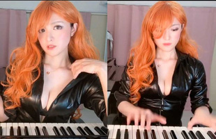 Thay áo liên tục và chơi piano trên sóng, nữ streamer khiến triệu fan vừa sướng tai vừa sướng mắt