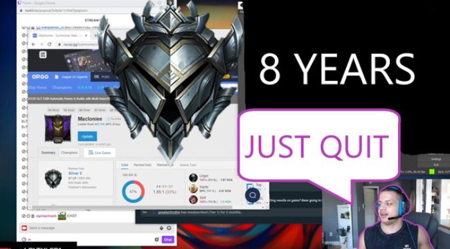 LMHT: Streamer Tyler1 cho rằng người chơi 8 mùa rank Bạc nên nghỉ game